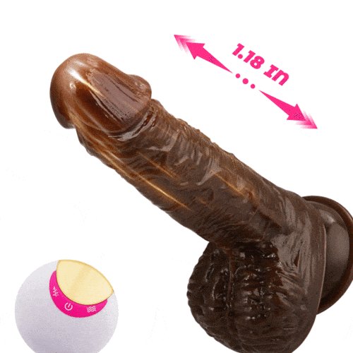 Brown realistic chimp thrusting vibrating dildo, photo 1