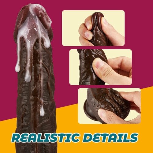 Brown realistic chimp thrusting vibrating dildo, photo 5