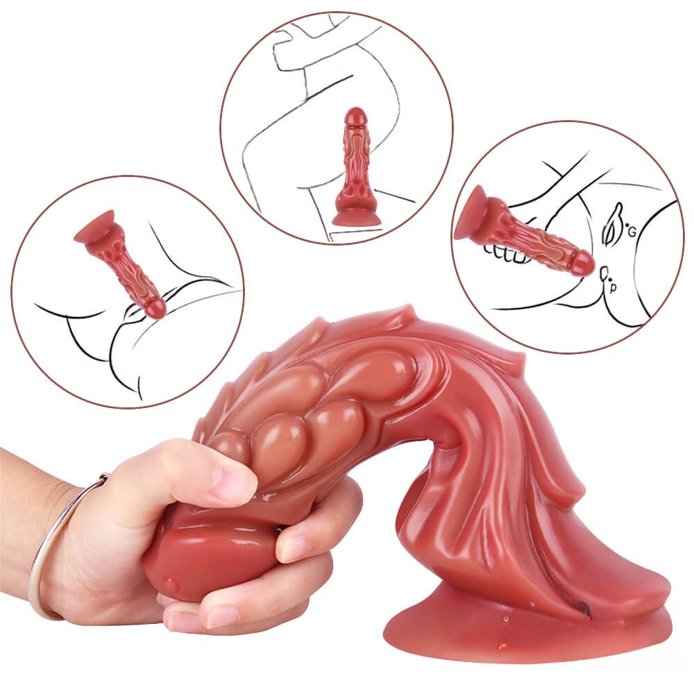 Flesh tone Chinese dragon-style silicone dildo, photo 9