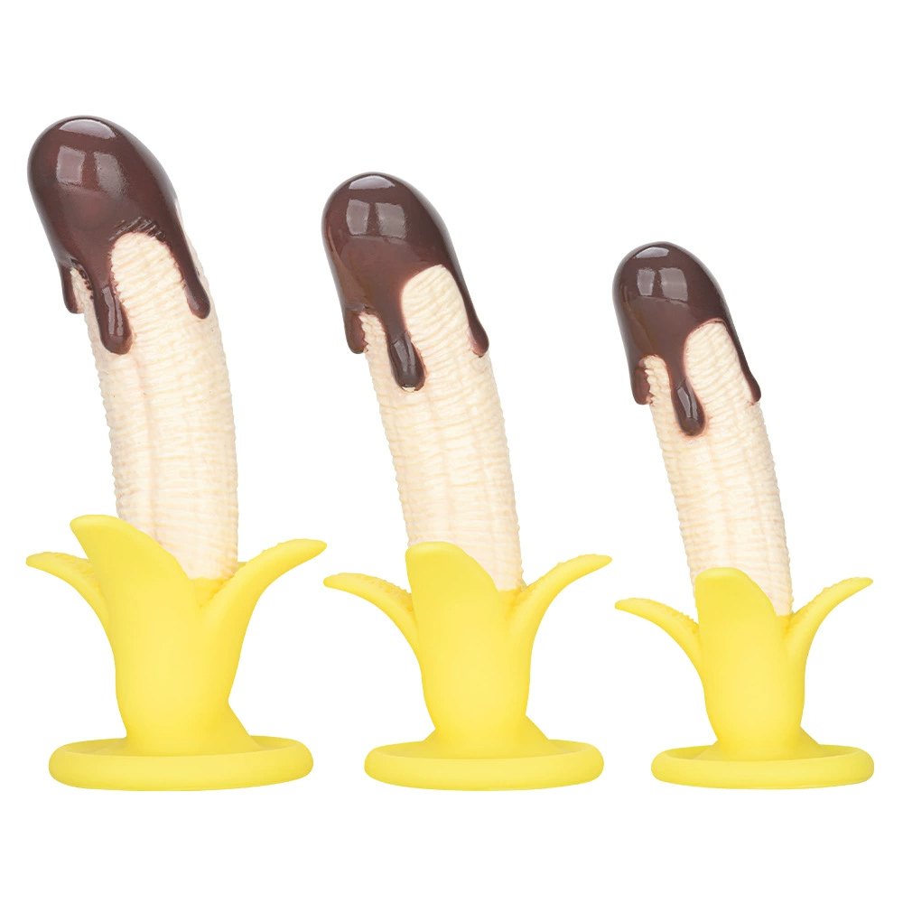 Chocolate-dipped banana silicone dildo, photo 2