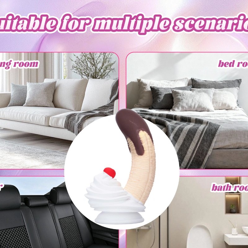 Chocolate-dipped banana silicone dildo, photo 4