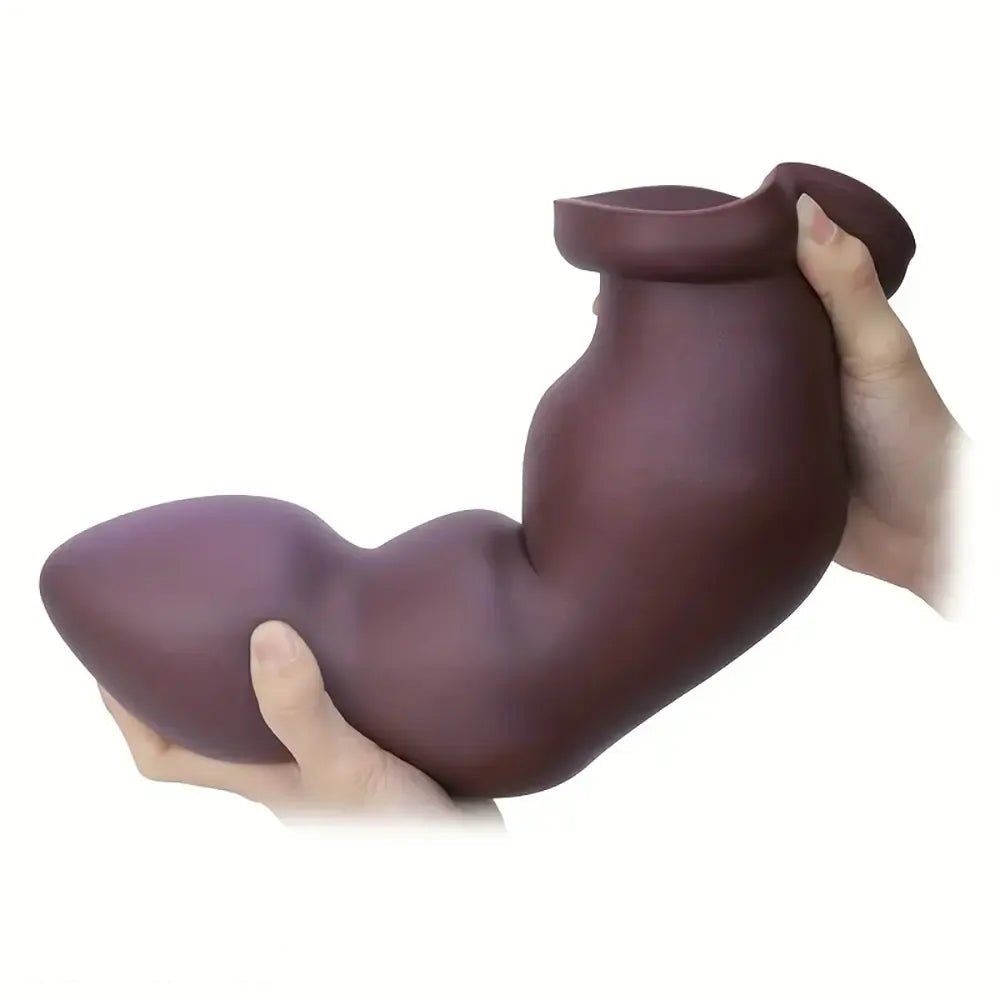 Chocolate ribbed anal dildo, photo 6