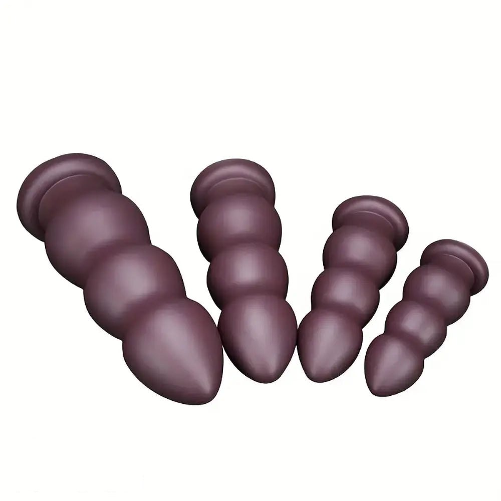 Chocolate ribbed anal dildo, photo 9