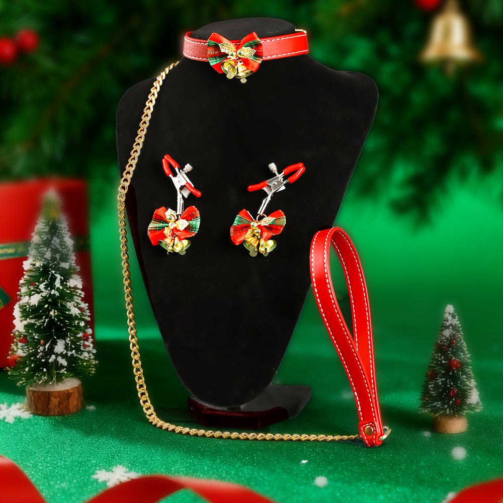 Red and gold christmas bondage restraint set, photo 2