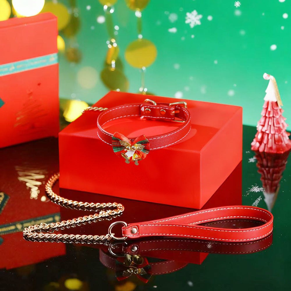 Red and gold christmas bondage restraint set, photo 3