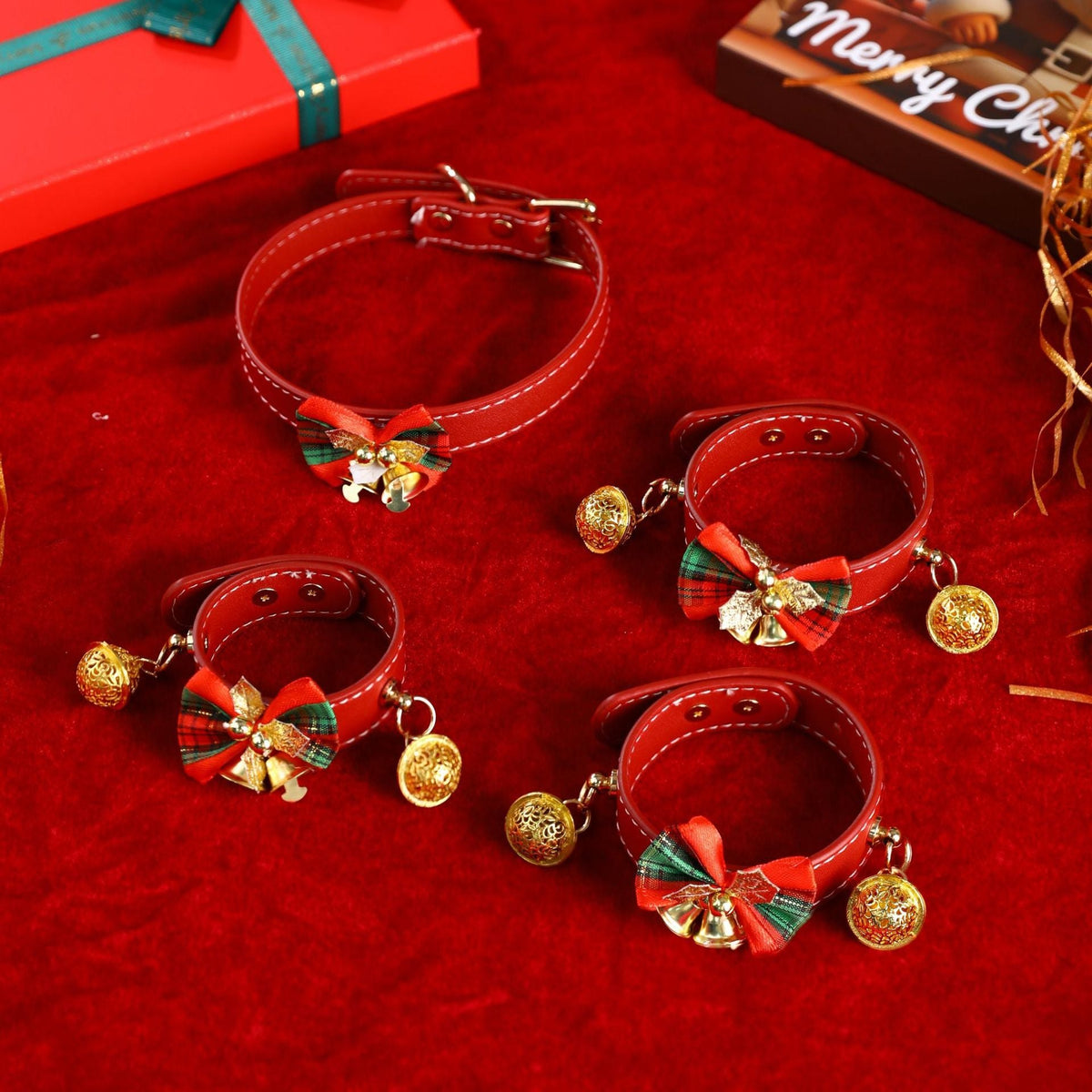 Red and gold christmas bondage restraint set, photo 8