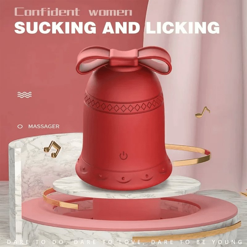 Christmas bell-shaped silicone clitoral vibrator, photo 5