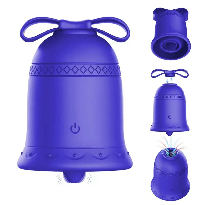 Christmas bell-shaped silicone clitoral vibrator, photo 9