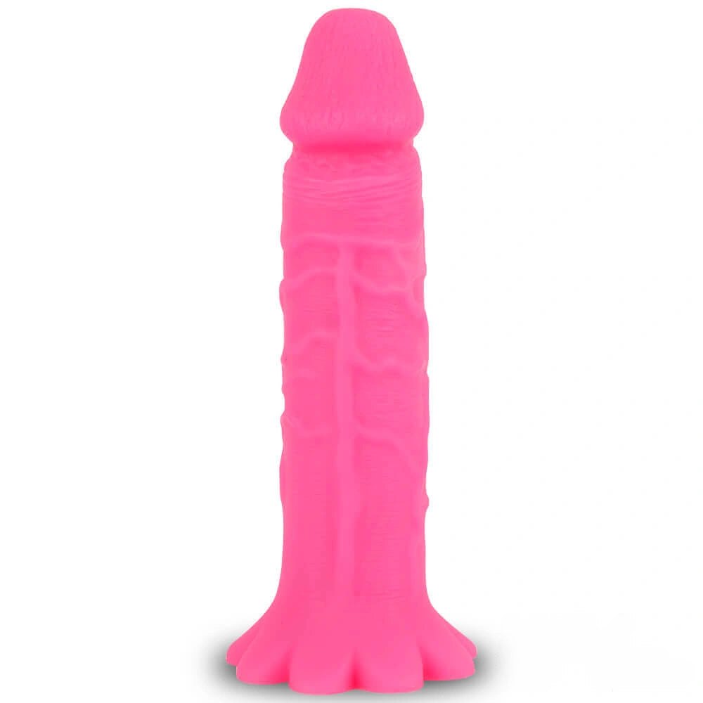 Pink liquid silicone suction cup dildo, photo 1