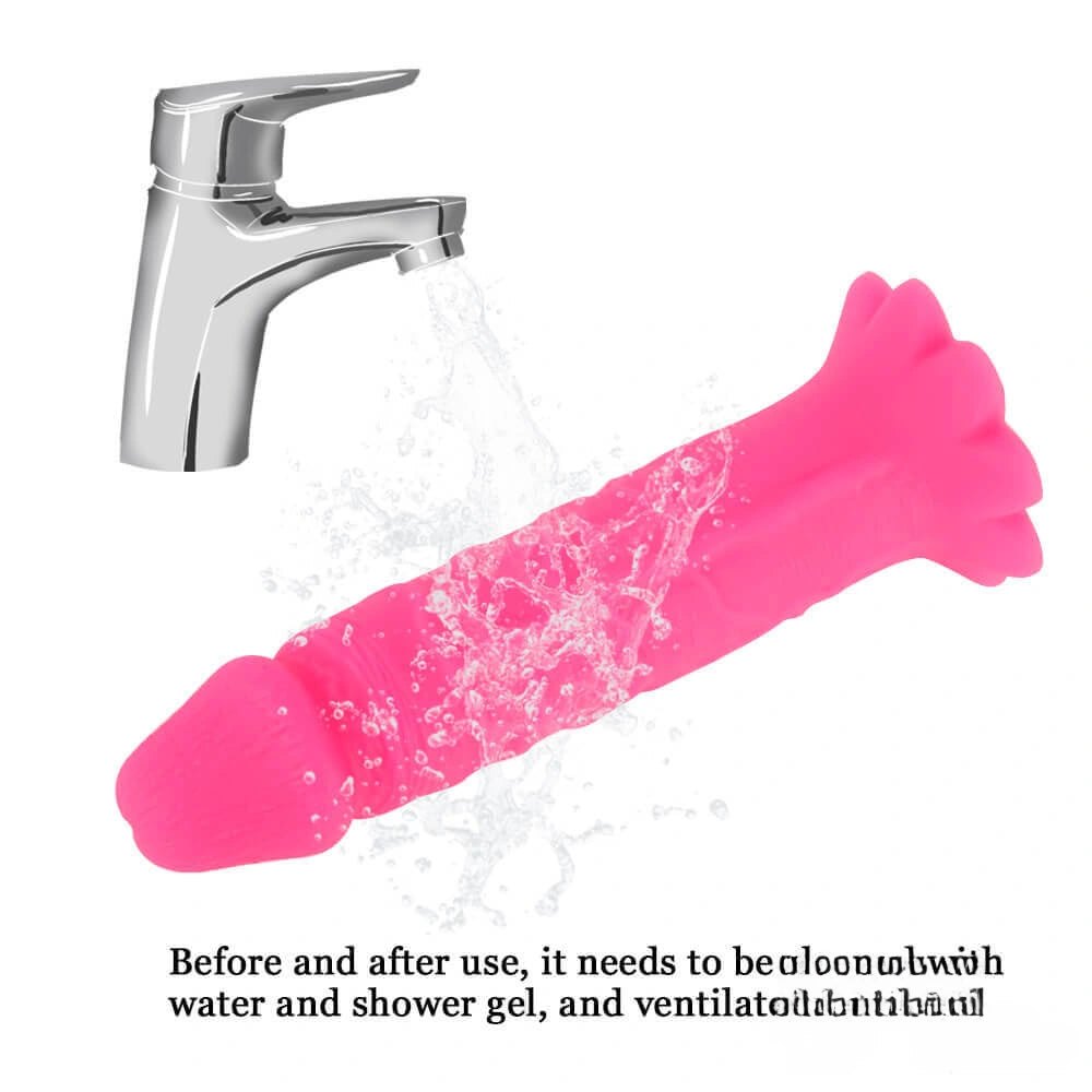 Pink liquid silicone suction cup dildo, photo 4