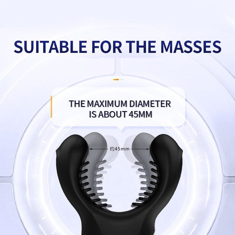 Black clamp-style vibrating stroker, photo 4
