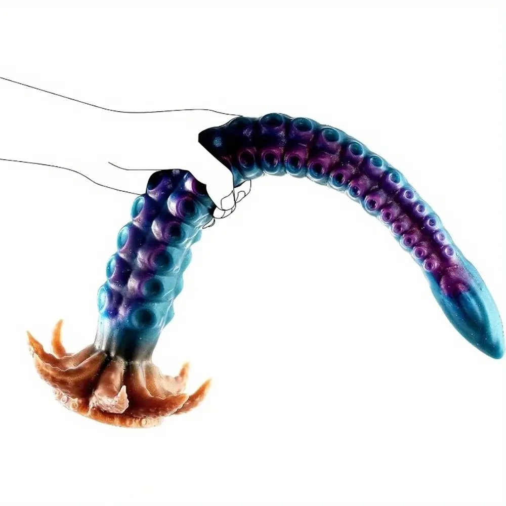Blue purple tentacle claw base dildo, photo 3