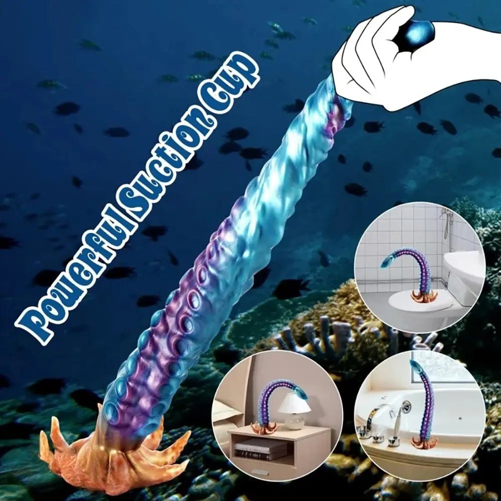 Blue purple tentacle claw base dildo, photo 4