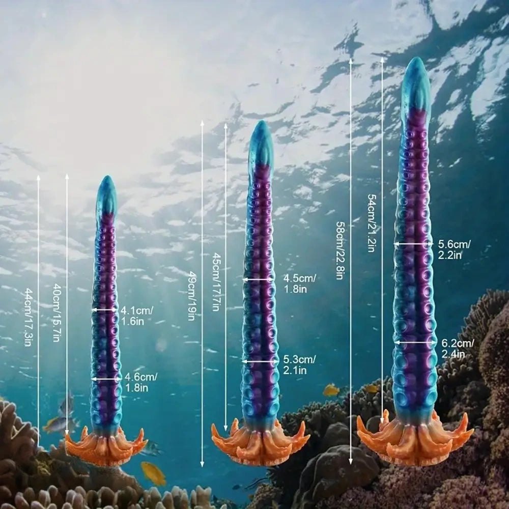 Blue purple tentacle claw base dildo, photo 5