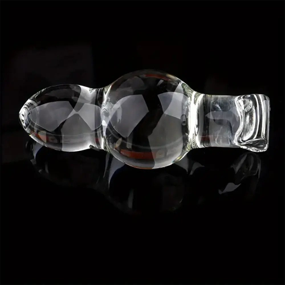 Clear beaded glass dildo, photo 11