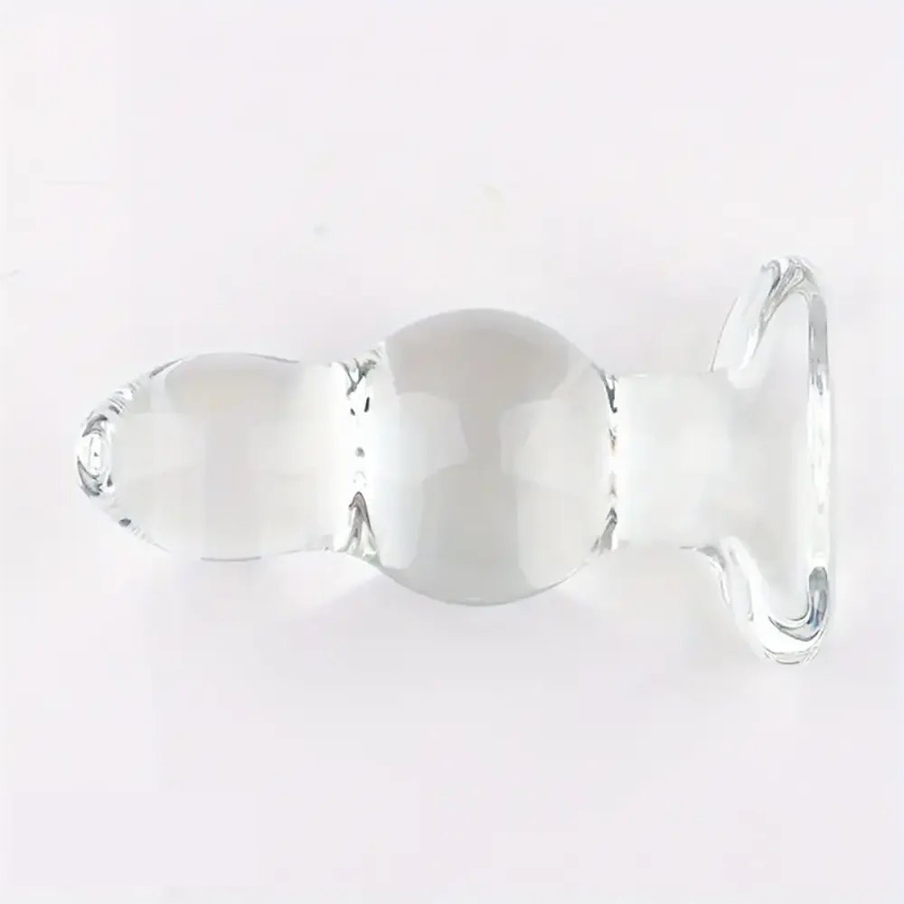 Clear beaded glass dildo, photo 13