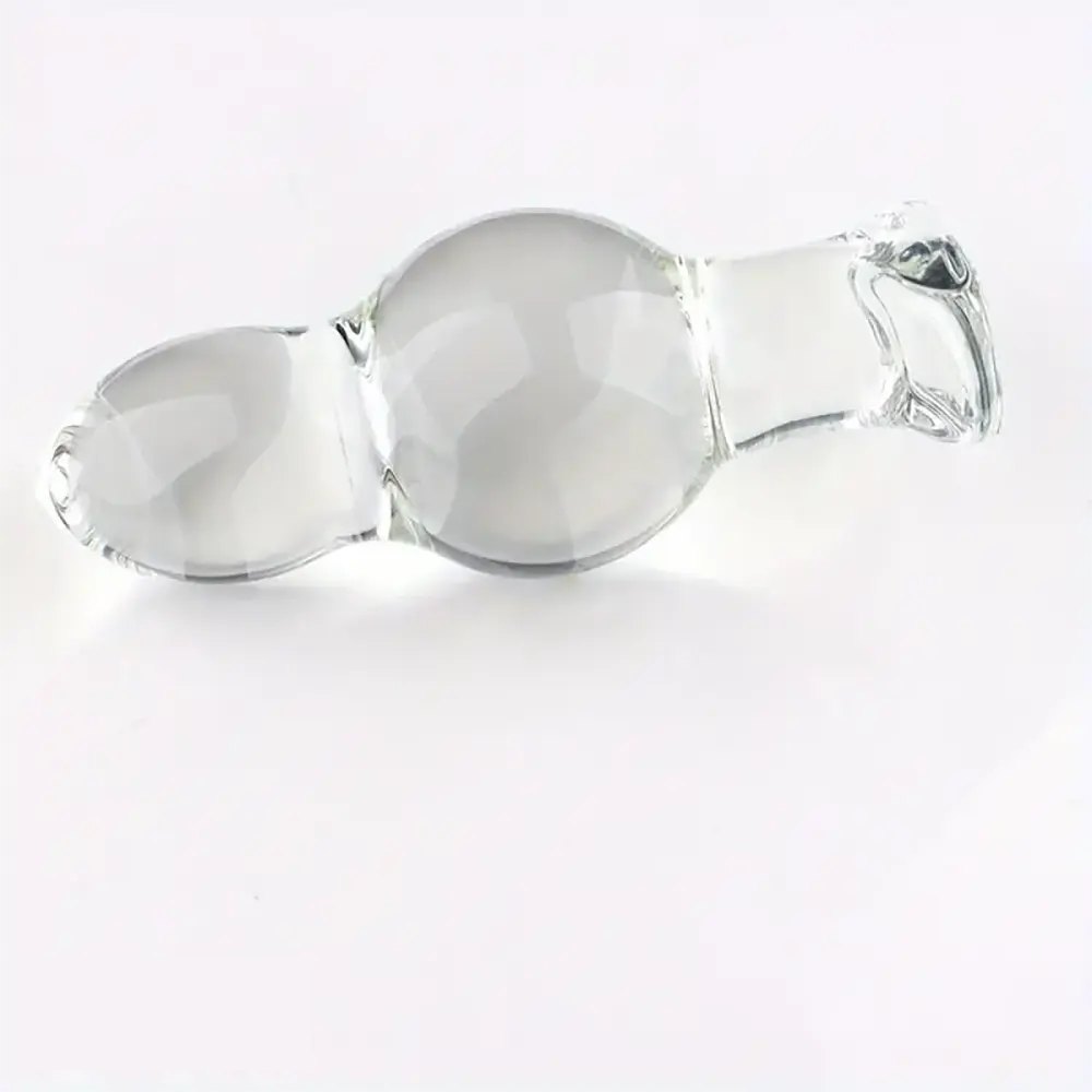 Clear beaded glass dildo, photo 14