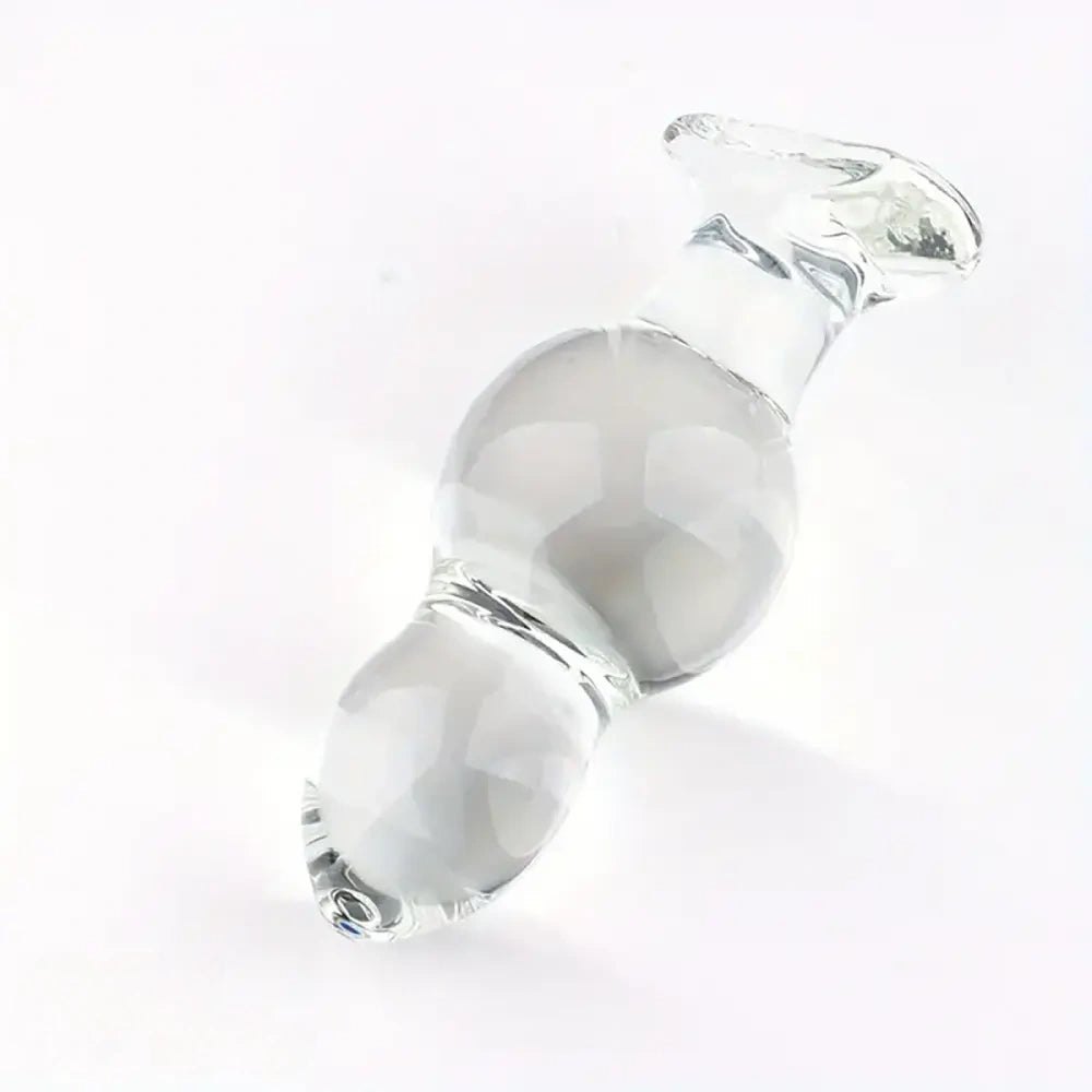 Clear beaded glass dildo, photo 15