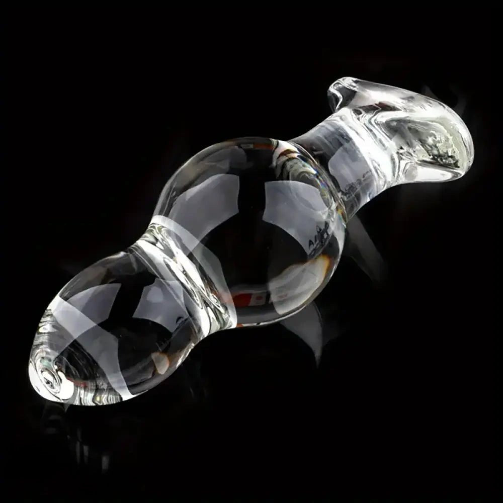 Clear beaded glass dildo, photo 7