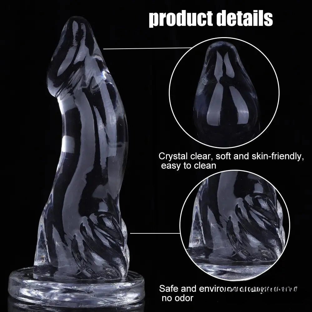 Clear realistic PVC dildo, photo 3
