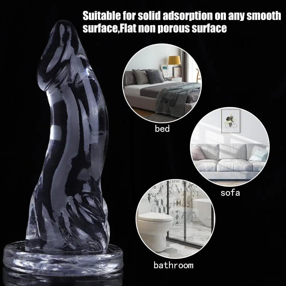 Clear realistic PVC dildo, photo 4