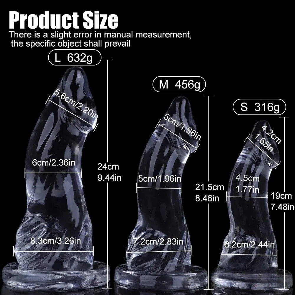 Clear realistic PVC dildo, photo 8