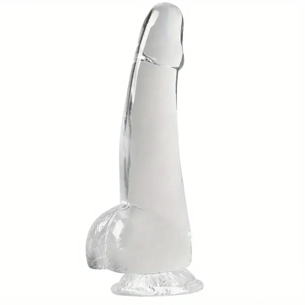 Clear crystal realistic dildo, photo 1