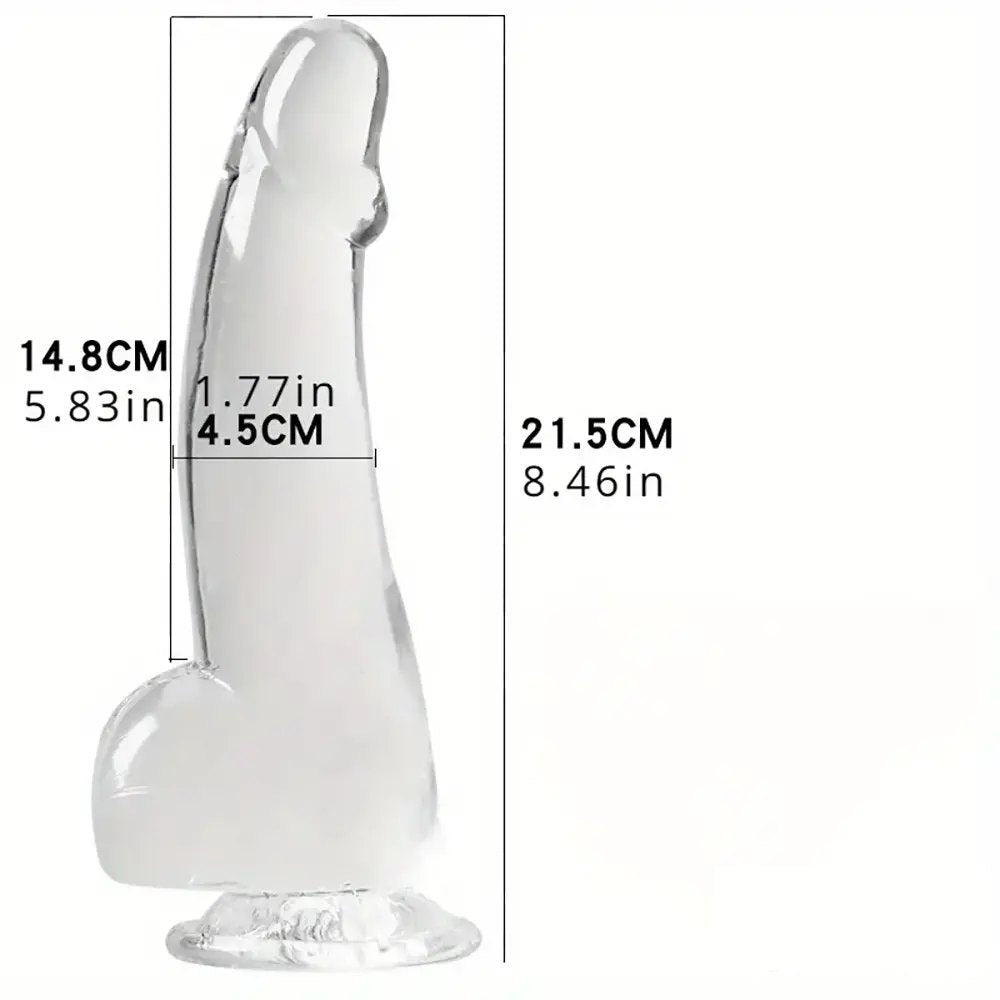 Clear crystal realistic dildo, photo 5