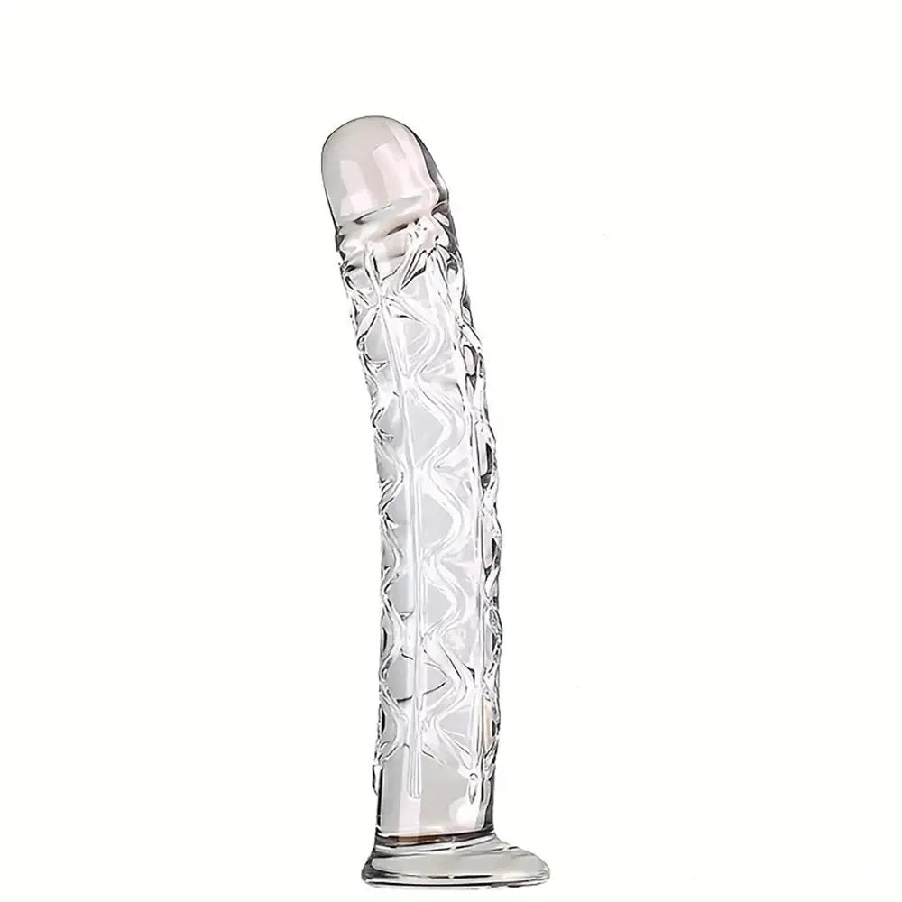 Clear crystal glass dildo, photo 1