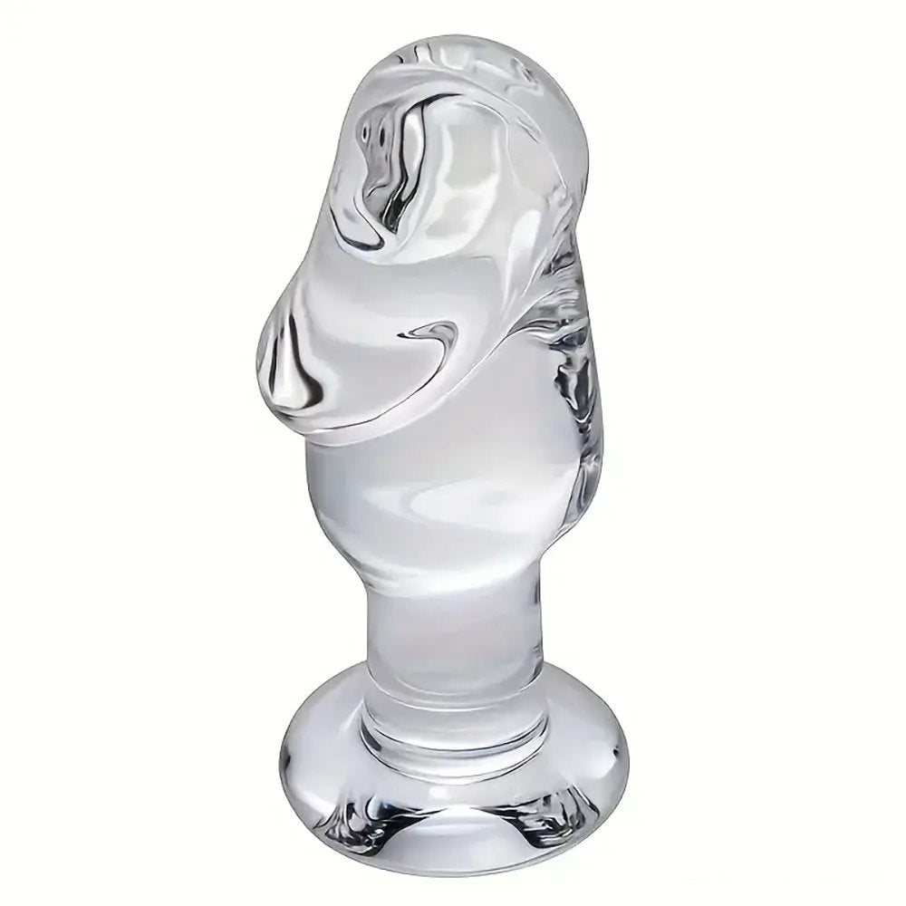 Clear crystal glass dildo, photo 1