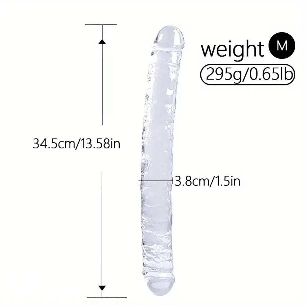 Clear double-ended dildo, photo 10