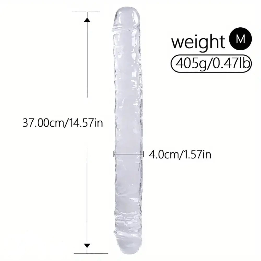 Clear double-ended dildo, photo 11