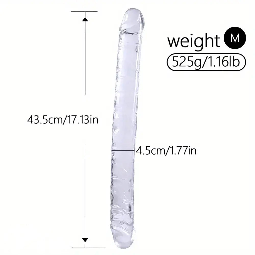 Clear double-ended dildo, photo 12