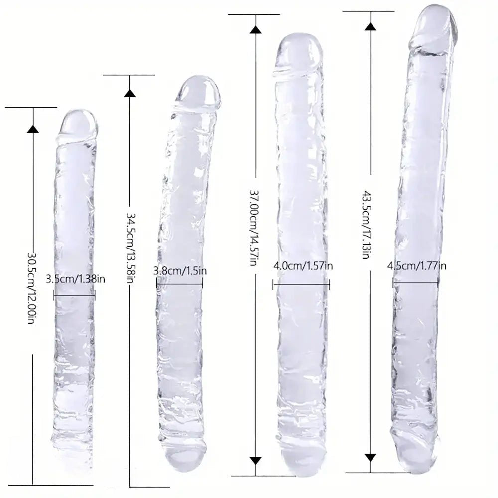 Clear double-ended dildo, photo 9