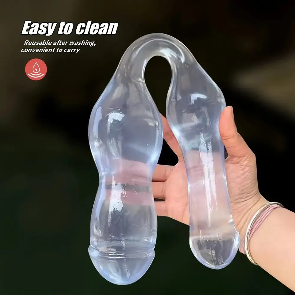 Clear double-ended pvc dildo, photo 10