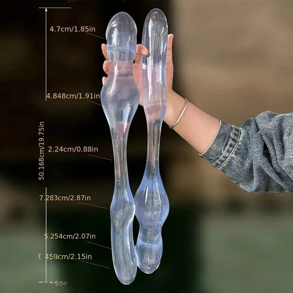 Clear double-ended pvc dildo, photo 3