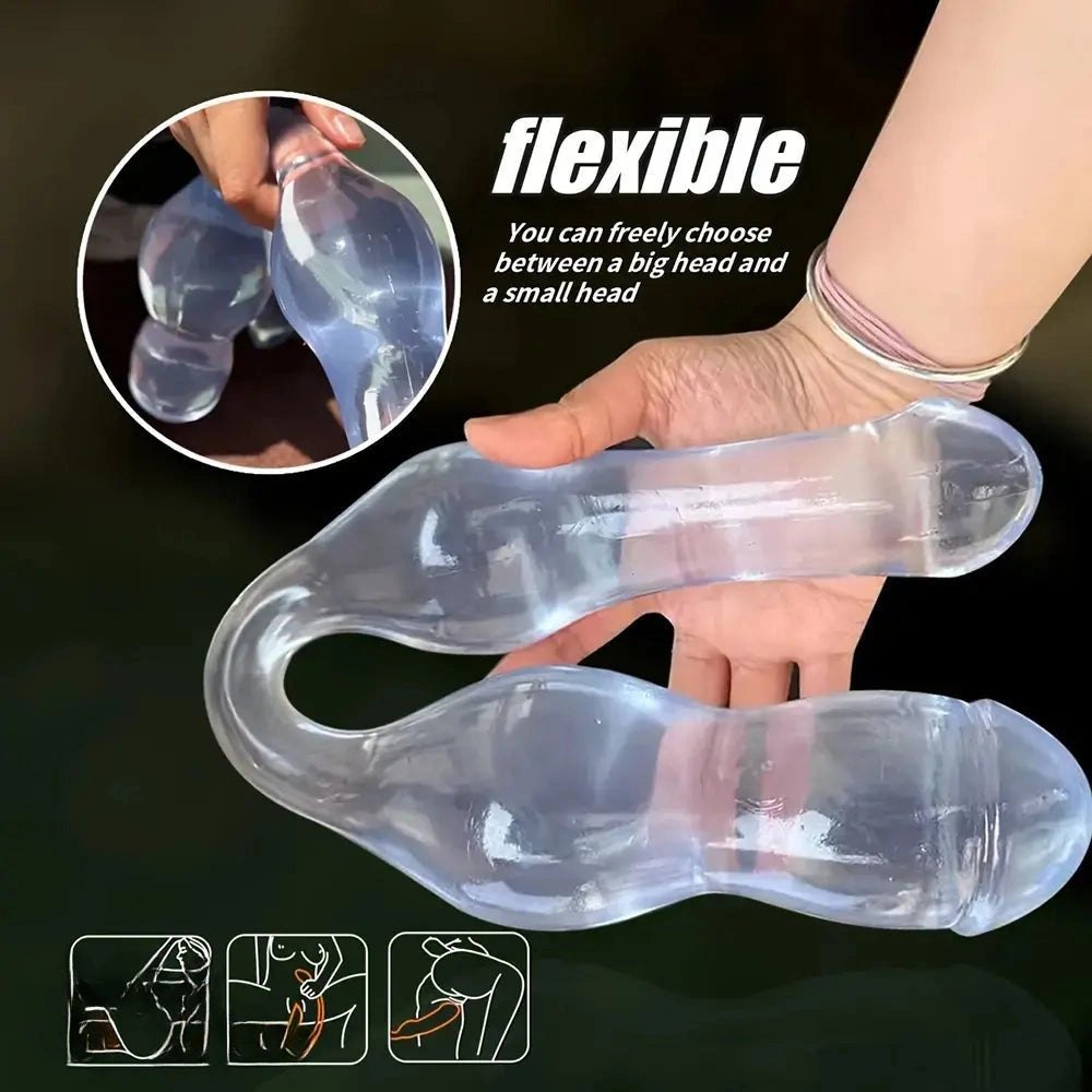 Clear double-ended pvc dildo, photo 4