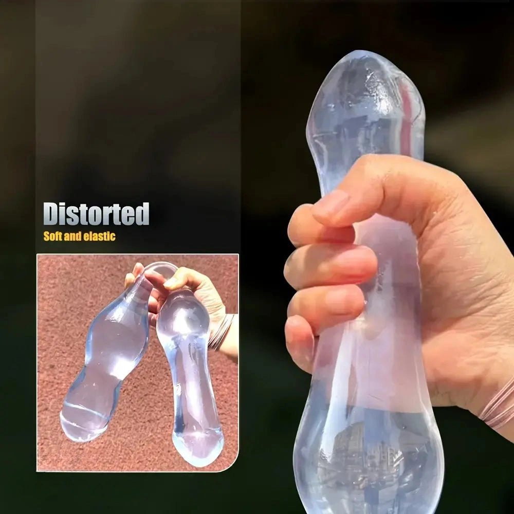 Clear double-ended pvc dildo, photo 5
