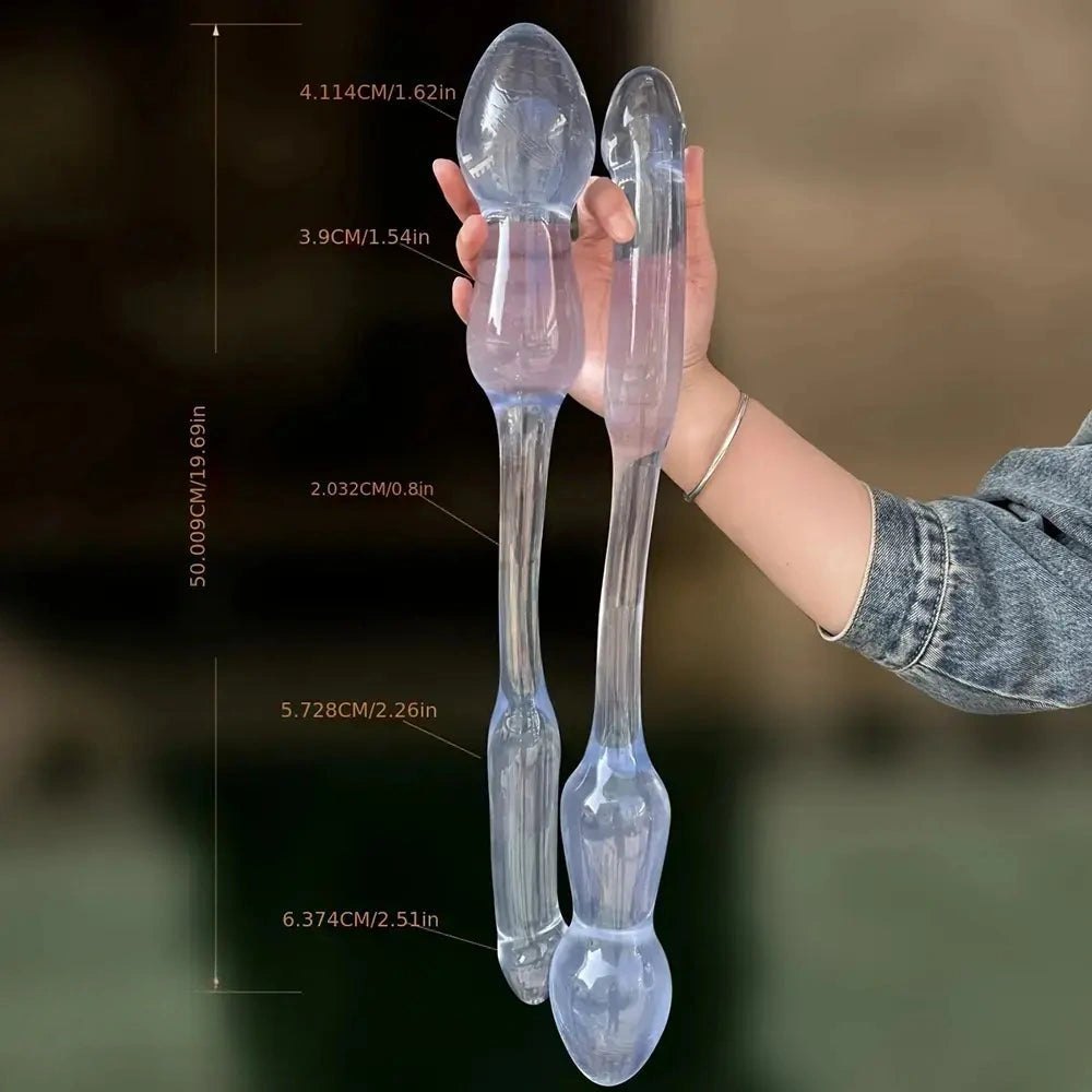 Clear double-ended pvc dildo, photo 6