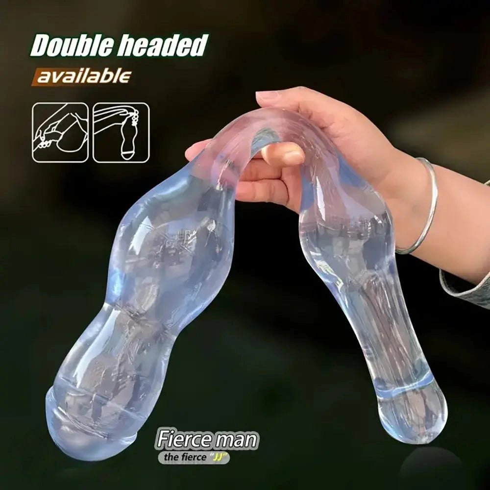 Clear double-ended pvc dildo, photo 7