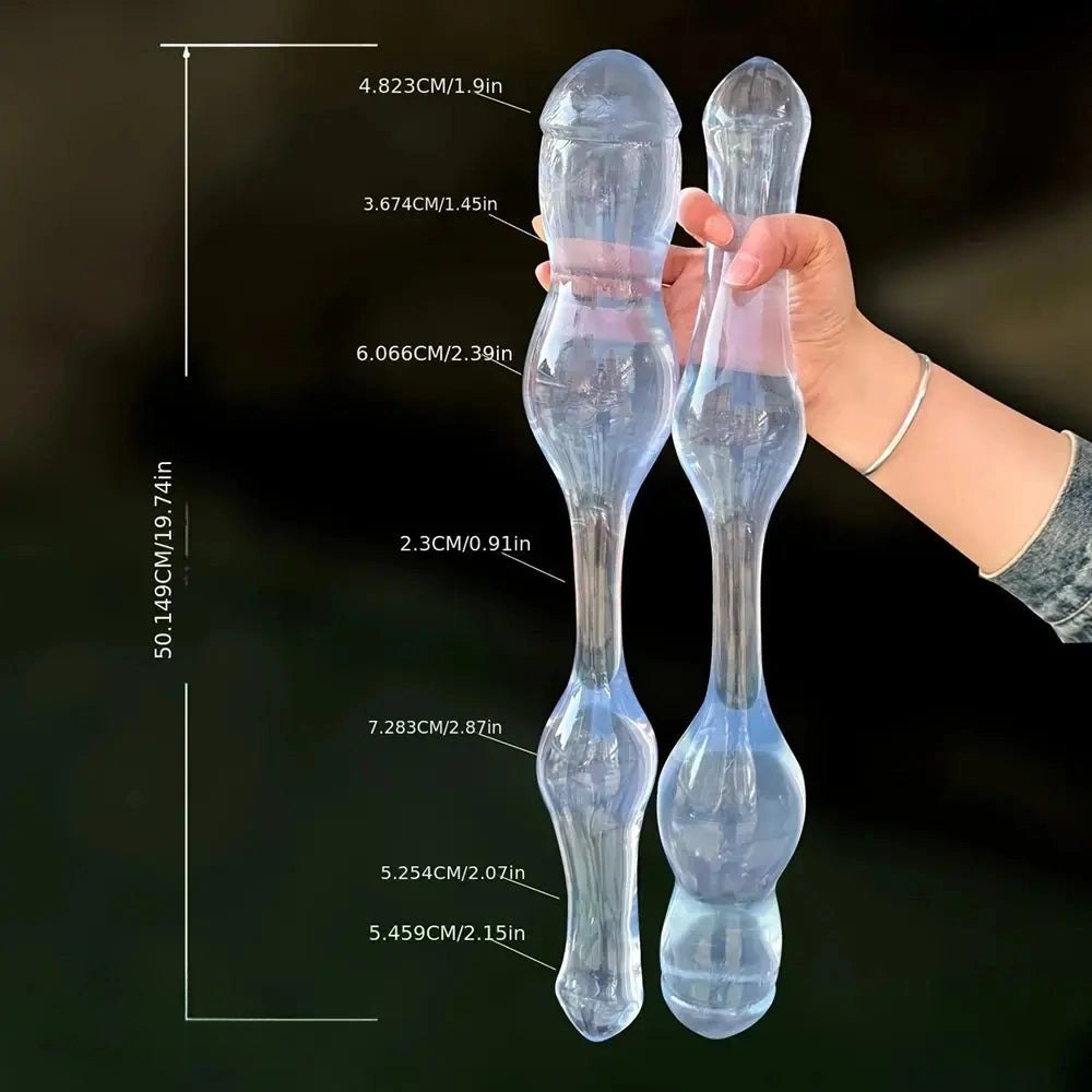 Clear double-ended pvc dildo, photo 8