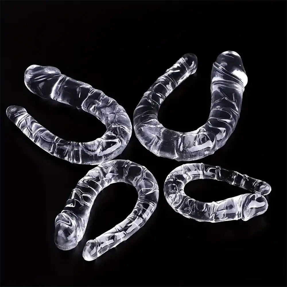 Clear double ended dildo, photo 1