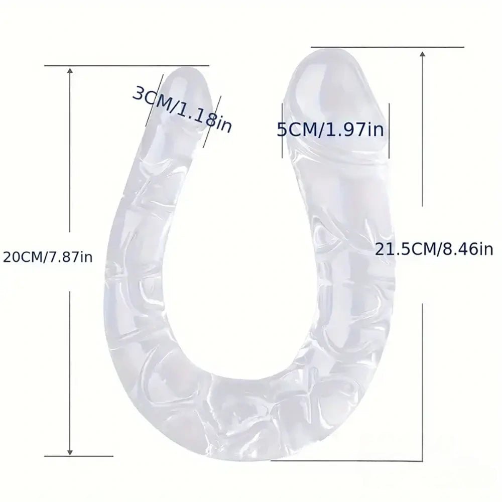 Clear double ended dildo, photo 3