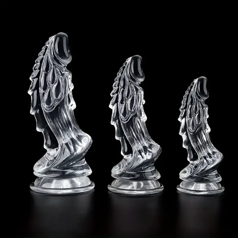 Clear dragon scale dildo, photo 1