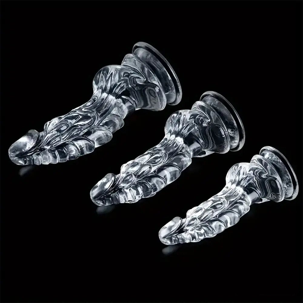 Clear dragon scale dildo, photo 2