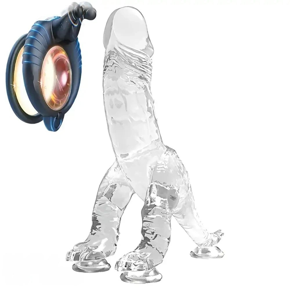 Clear dragon fantasy dildo, photo 1
