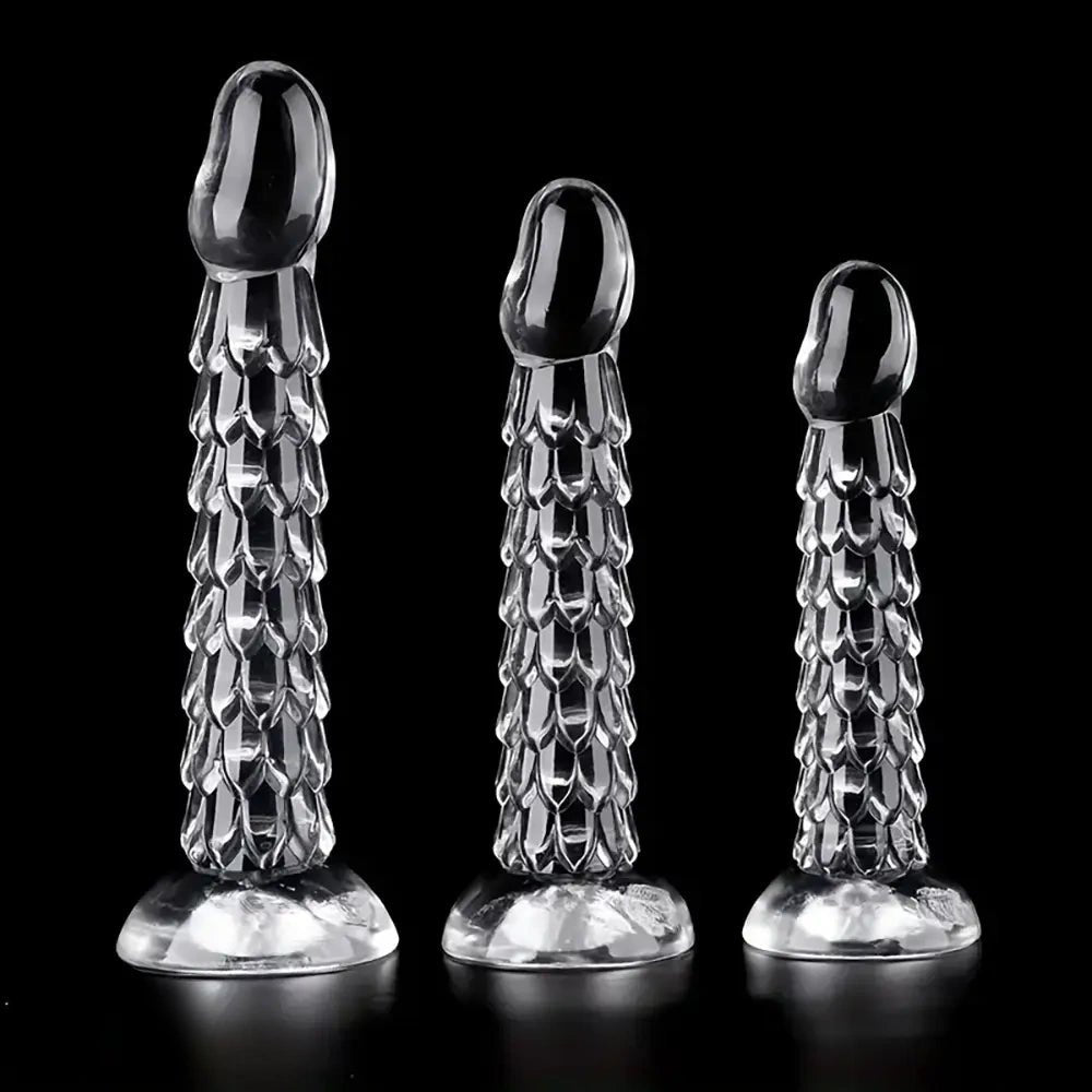 Clear dragon scale dildo, photo 1