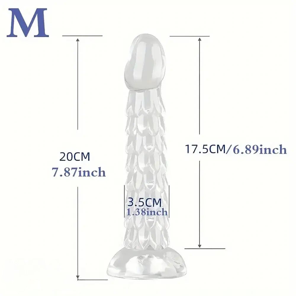 Clear dragon scale dildo, photo 2