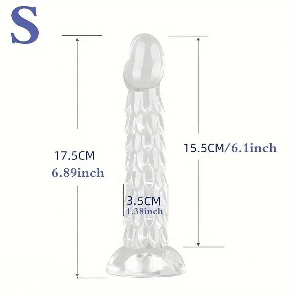 Clear dragon scale dildo, photo 5