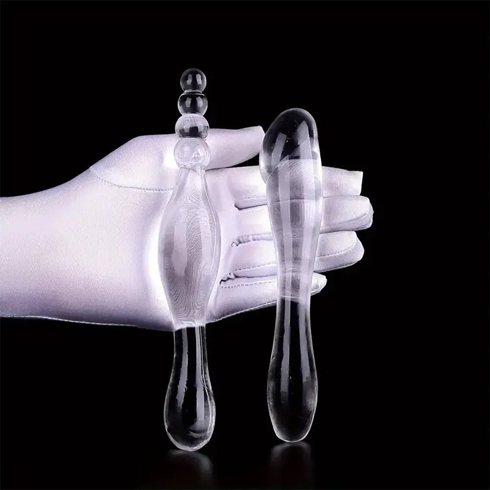 Clear beaded anal dildo, photo 4